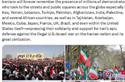 I.R. Iran, Ministry of Foreign Affairs- بقائي يعرب عن تقديره للتضامن والدعم الذي أبداه أحرار العالم لإيران في مواجهة العدوان الأمريكي-الإسرائيلي الوحشي